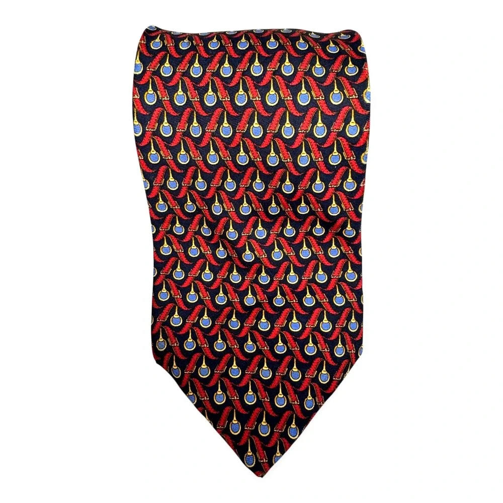 Brooks Brothers Makers 100% Silk Tie Red Blue Made In USA Patriotic Classic‎